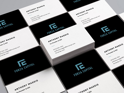 Forza Capital brand identity branding business card graphic design logo mortgage loans