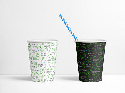 StreatFood RX cups brand identity branding cup food fresh graphic design green healthy logo