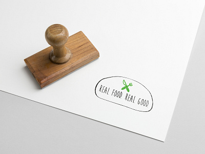 StreatFood RX stamp brand identity branding food good graphic design green logo mockup stamp