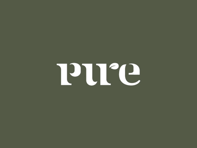 Pure Botanical Cafe brand ID brand identity branding color palette feminine graphic design green greenery logo pink pure