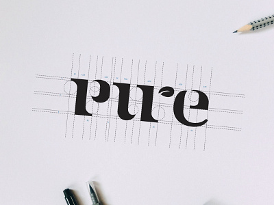 Pure Botanical Cafe brand identity branding creative direction graphic design grid leaf logo process pure sketch sketchbook vector