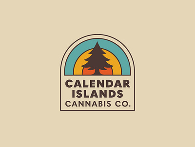 Calendar Islands Cannabis Co. brand identity branding cannabis cannabis company creative direction graphic design logo logo design pine tree sunset weed brand