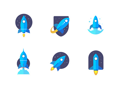 Rocket-Start Up Logo Collection branding graphic design logo start up template