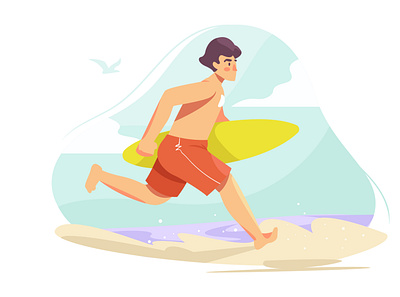 The Surfer branding graphic design illustration surfing