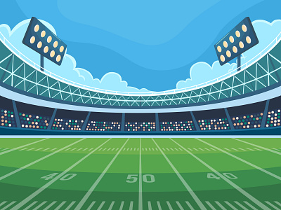 Stadium Illustration graphic design illustration stadium superbowl