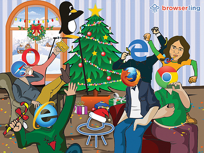 Merry Christmas Debut Shot! browser browsers christmas christmas card christmas tree confetti holidays new year party tux