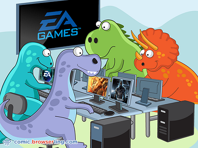 EA Games Joke dinosaur dinosaurs ea ea games electronic arts game games gaming pc playstation