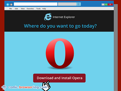 Opera Browser Joke browser browsers download ftp ie iexplorer install internet explorer opera where do you want to go today