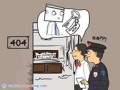 404 Joke 404 browser cop hotel http hypertext not found nypd police room