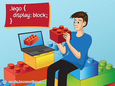 CSS Pun block brick css css joke css pun cube display html lego web design