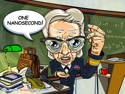 Science Comic admiral c distance foot grace brewster murray hopper grace hopper light nanosecond ns science