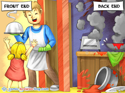 Front End vs Back End back end cake front end kid kitchen ui ux web dev web development web programming