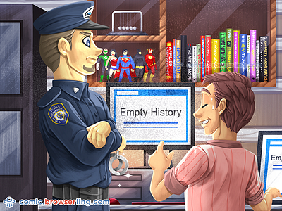 Browser History Joke books browser browser history browsers cop incognito newton cradle police private browsing superman