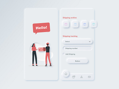 Cargo App app design application application ui illustration shipping typography ui ux vector