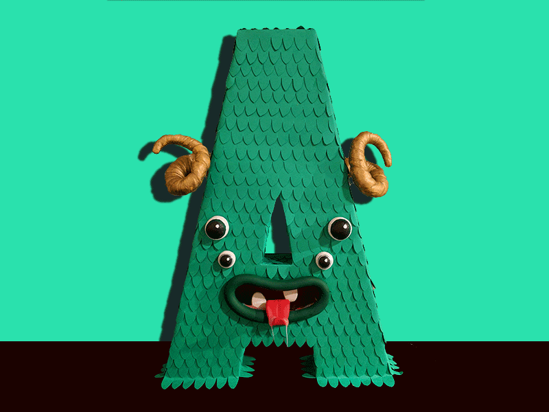 A Type Monster character letter monster typography