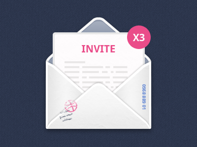 Dribbble Invite Giveaway alert draft envelope giveaway invitation invite