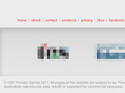 1001 Primary Games Footer copyright foot footer links supported