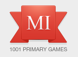 1001 Primary Games: Logo banner brand clean fun logo modern numerals roman