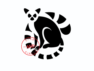 Ring-tailed Lemur animal animal logo animals exotic flat icon lemur simple