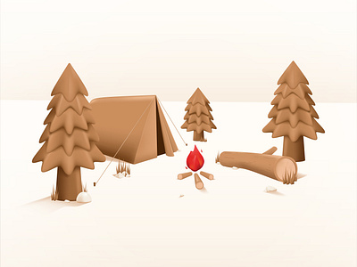 Camping 3D scenery
