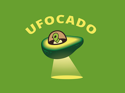 UFOCADO alien avocado character drink fruit fruity guacamole illustration juice logo smoothies ufo