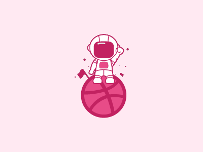 Astronaut astronaut character first shot logo simple space universe