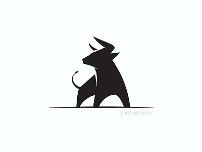 Bull Logo animal bull flat horn logo minimalist modern ox