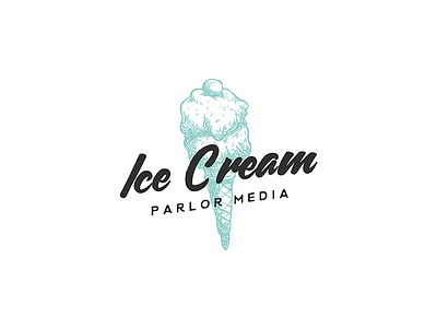 Ice Cream hand drawn ice cream logo sugar