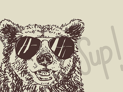 Bear bear beast fun grizzly bear happy shades wild