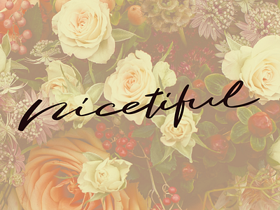 Nicetiful calligraphy cursive font font lettering typhography