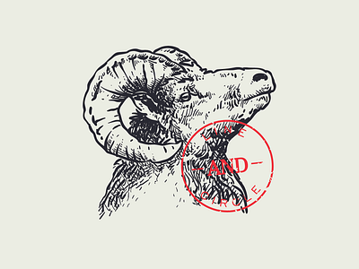 Wild Goat animal goat hand drawn logo sheep