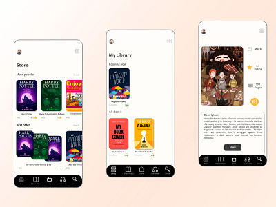 BookStore app application bookstore ios redesign