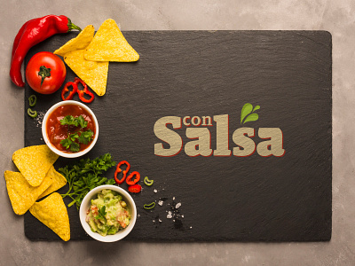 Con Salsa | Logo food logo mexican food mexico restaurant spicy