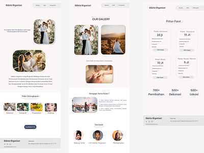 Wedding Organizer UI/UX design landingpage ui web web design