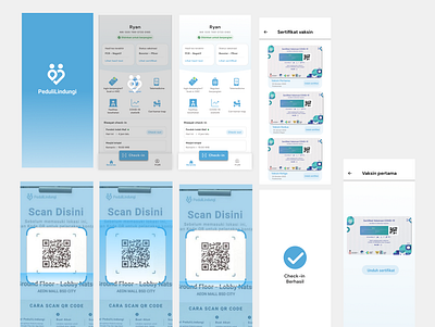 Redesign PeduliLindungi App appdesign branding figma graphic design mobileappdesign motion graphics prototype ui uiux ux uxdesign