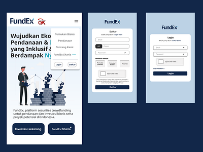 Redesign Mobile Web Login Page FundEx