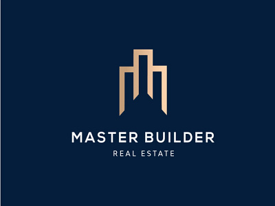 MASTER BUILDER-REAL ESTATE 2023 3d branding business creative logo graphic design graphics icon illustration logo logotype mosharaf hossain trend ui vector visualidentity