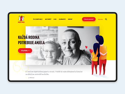 Dobrý Anjel Redesign charity homepage illustrations landing nonprofit redesign ui ux webdesign website