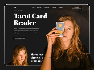 Tarot Card Reader astrology astrology website booking web consulting website design dark theme web dark ui dark website design elementor personal website psychic readers tarot card