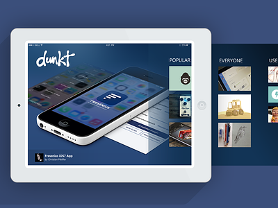 Dunkt Home Concept app concept dunkt ios ipad