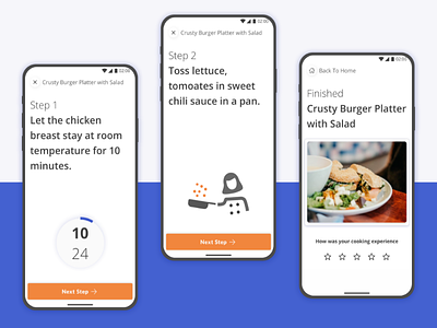 Yum Yum App (1/2) | Guided Food Recipes | Concept android app clean cooking food app food recipe ios kitchen material design mobile app