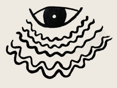 The Waves (still frame of animation gif) eye illustration the sea waves