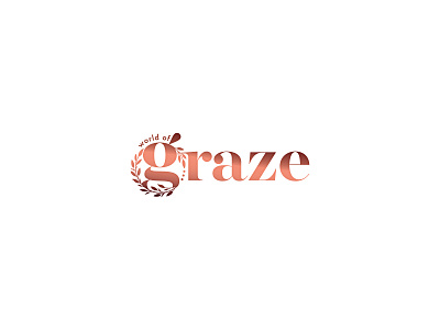 World of Graze charcuterie cheese platters dessert boxes elegant gradient grazing grazing box grazing table monogram rose gold serif vine