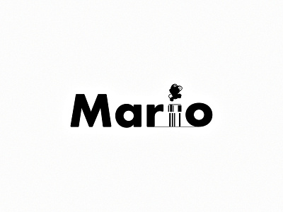 Mario. (2/2) design flat gaming logo mario minimal modern nintendo super mario video games