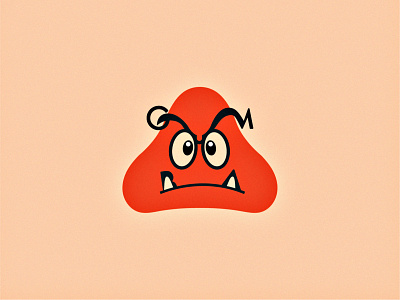 Goomba. (2/3) design experimental flat gaming logo mario minimal modern nintendo super mario video games