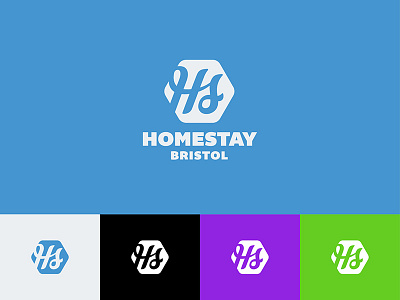 Homestay Bristol rebrand bristol custom fresh homestay hostel lettering logo logotype new rebrand young