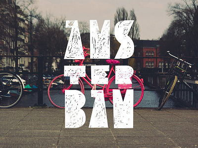 Amsterbam amsterdam bike customtype lettering typography