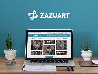 ZazuArt logo & website