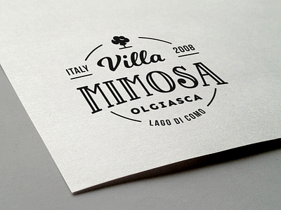 Villa Mimosa logo badge badge branding identity italy logo logodesign mark typo typography villa