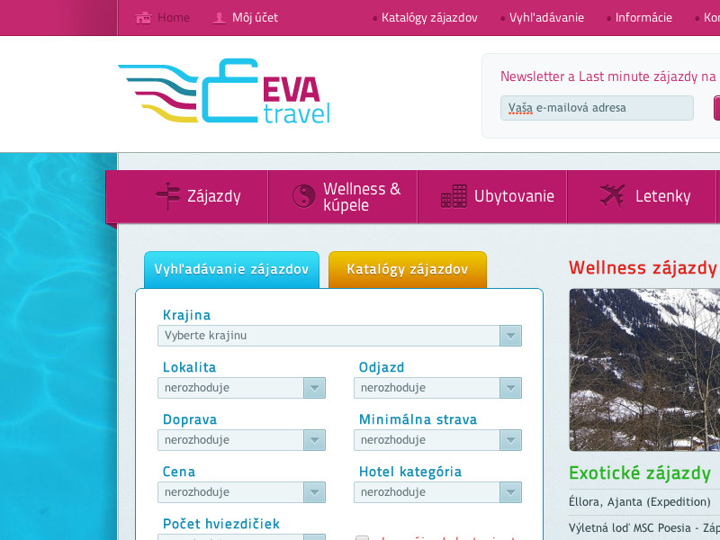 EVA travel web by Balazs Szarka on Dribbble